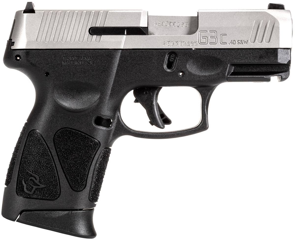 Taurus G3C 40 S&W 3.26" 10+1 Semi-Auto Pistol - Matte Stainless Slide, Black Polymer Frame