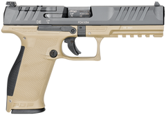 Walther Arms PDP Optic Ready 9mm Luger 5" 18+1 Semi-Auto Pistol - Tan Frame / Black Slide