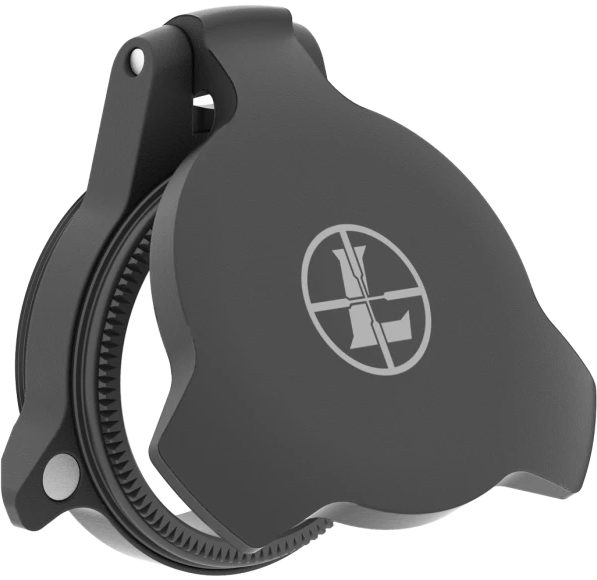 Leupold Alumina Flip-Back Scope Cover 20mm Objective Matte Black Aluminum - Screw-On