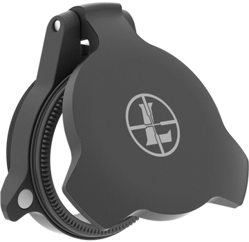 Leupold Alumina Flip-Back Scope Cover 20mm Objective Matte Black Aluminum - Screw-On