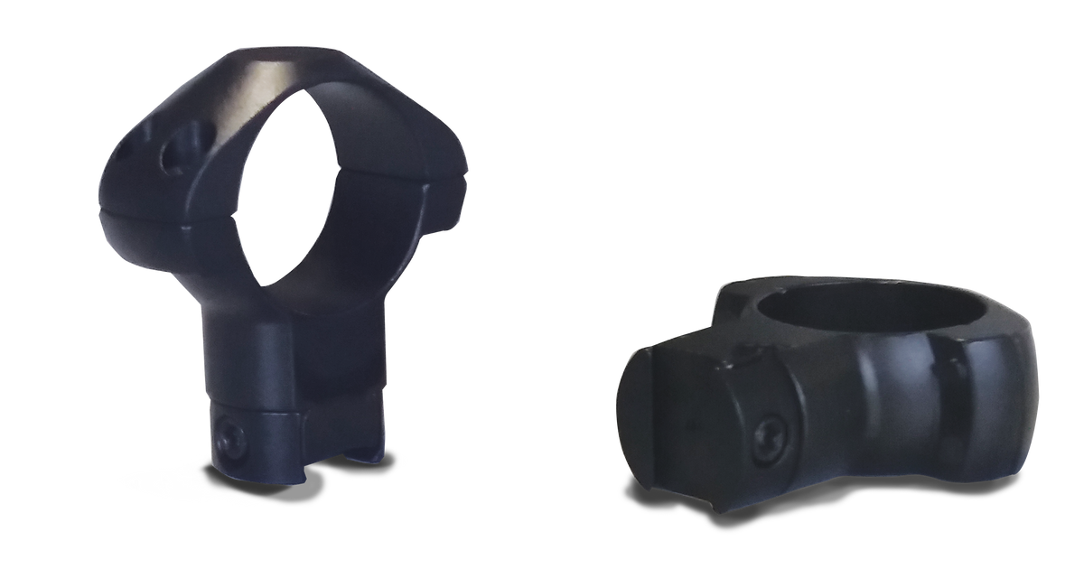 Konus 7415 Steel Rings 1in High 0 MOA 3/8 Grooved Receiver - Matte Black