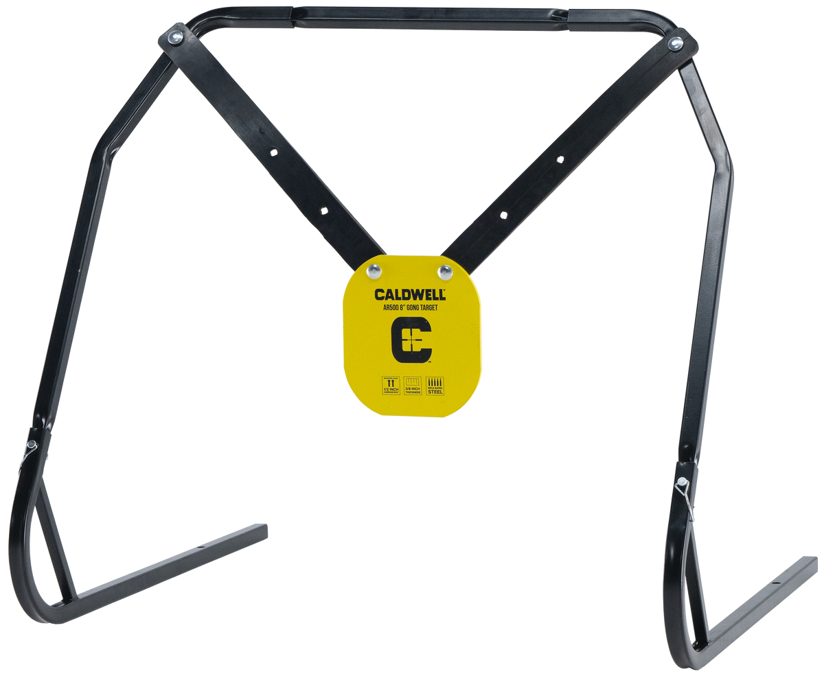 Caldwell 1140016 8" AR500 Steel Gong & Target Stand Combo w/ XL Strap Hangers