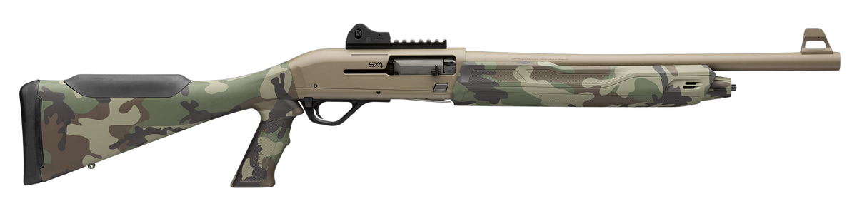 Winchester Guns SX4 Extreme Defender 12 Gauge 18.5" 4+1 Semi-Auto Shotgun - Woodland Camo/FDE