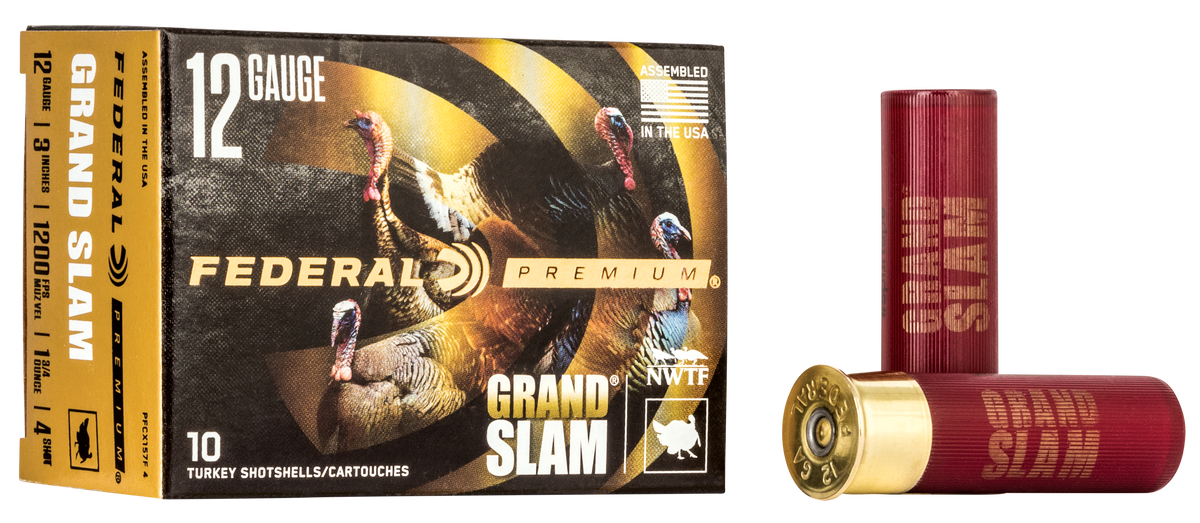 Federal Premium Grand Slam 12 Gauge 3" 1 3/4 oz 4 Shot 10 Rd - Box or Case