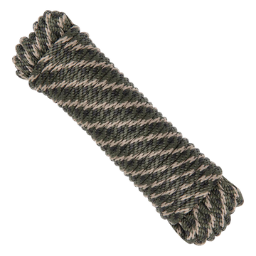 Vanish 5909 Multipurpose Outdoor Rope 1/4 in x 50 ft Solid Core Weave Camo