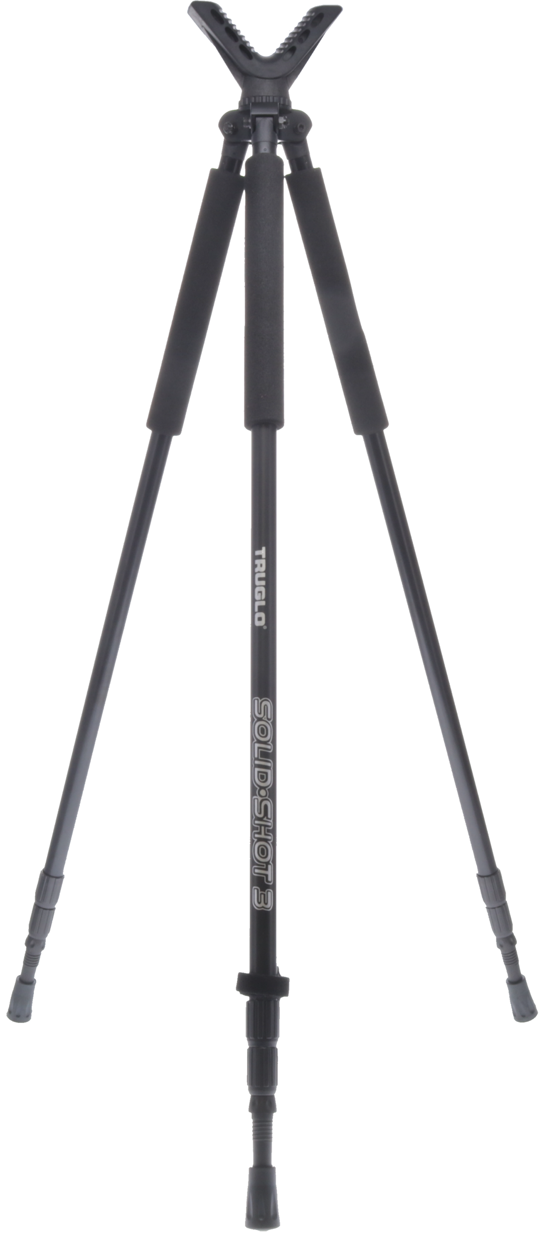 TruGlo Solid-Shot 22-68" Adjustable Tripod - Black Aluminum Shooting Stick
