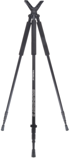 TruGlo Solid-Shot 22-68" Adjustable Tripod - Black Aluminum Shooting Stick