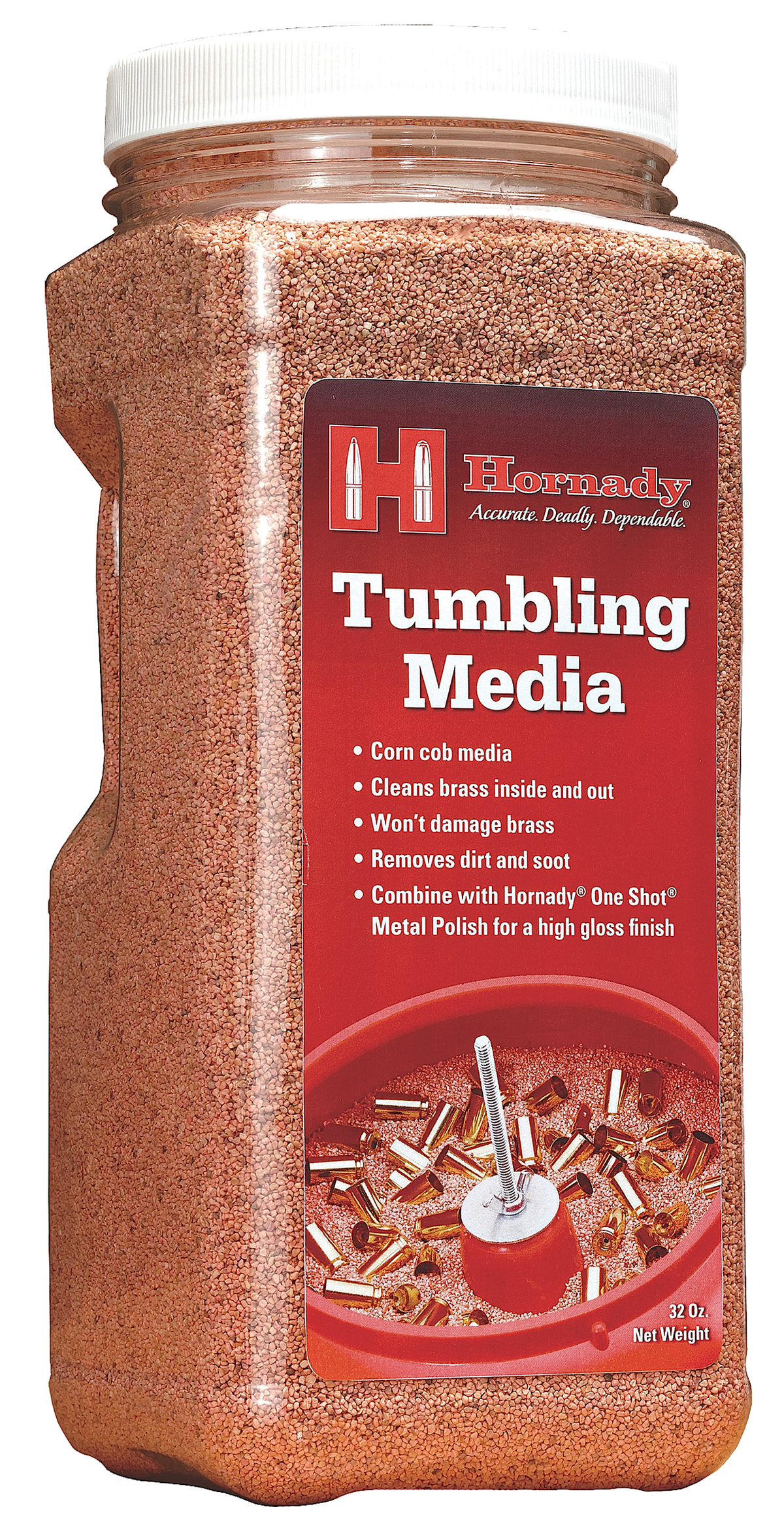 Hornady 050303 One Shot Tumbling Media 76 oz Ground Corn Cob