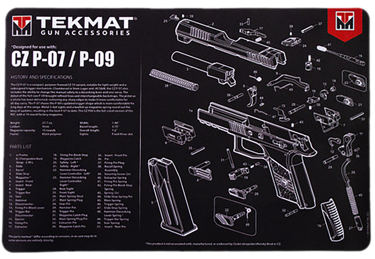 TekMat CZ P-07/P-09 Cleaning Mat 11"x17" Rubber