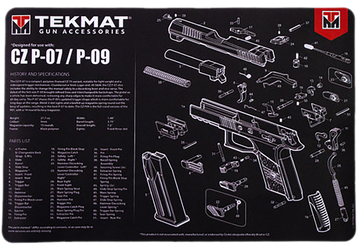 TekMat CZ P-07/P-09 Cleaning Mat 11"x17" Rubber