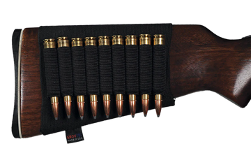 GrovTec GTAC81 Buttstock Cartridge Holder Elastic 9-Rd Black