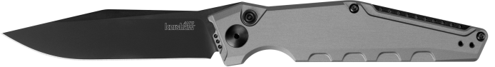 Kershaw Launch 7 3.75" Automatic Folding Clip Point Plain Black DLC CPM-154 - Gray Aluminum
