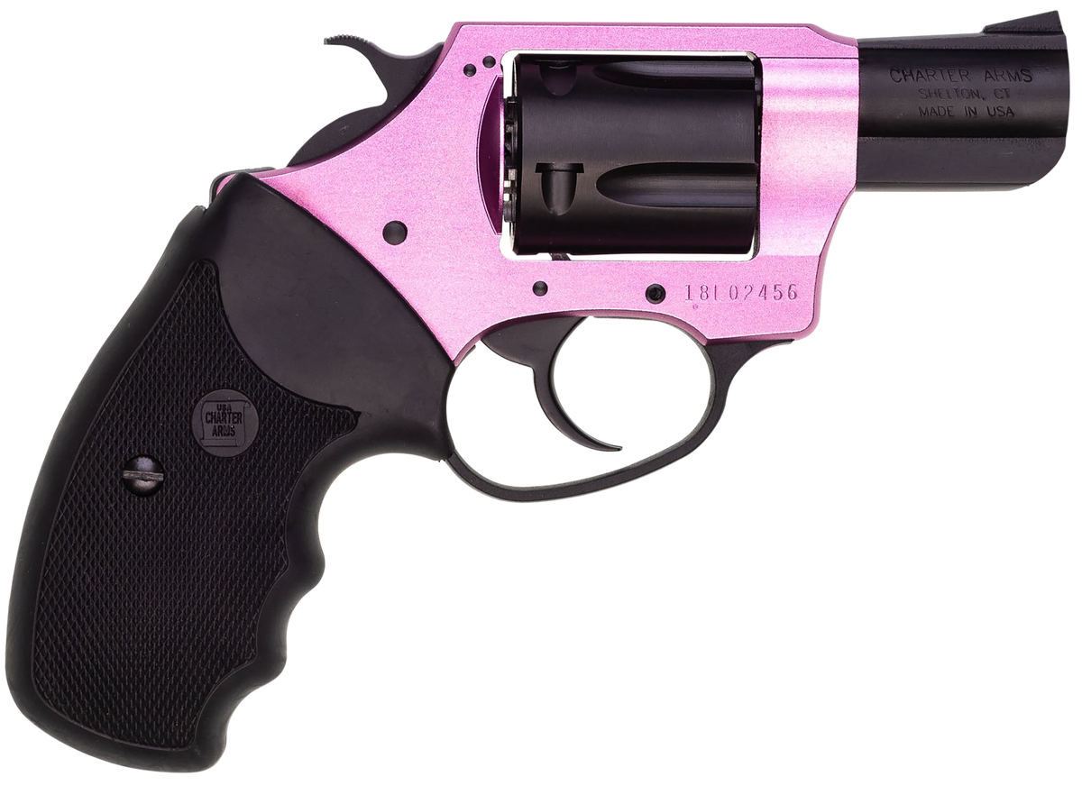 Charter Arms Pink Lady .38 Special 2" 5-Rd DAO Revolver - Black/Pink Aluminum