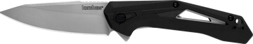 Kershaw Airlock 1385 3" Folding Drop Point Plain 5Cr13MoV Bead Blasted Black GFN Knife