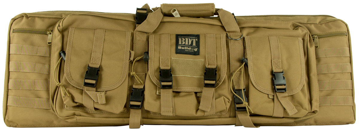 Bulldog BDT Tactical Double 37" Rifle Case Tan Nylon - Lockable, Padded