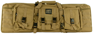Bulldog BDT Tactical Double 37" Rifle Case Tan Nylon - Lockable, Padded