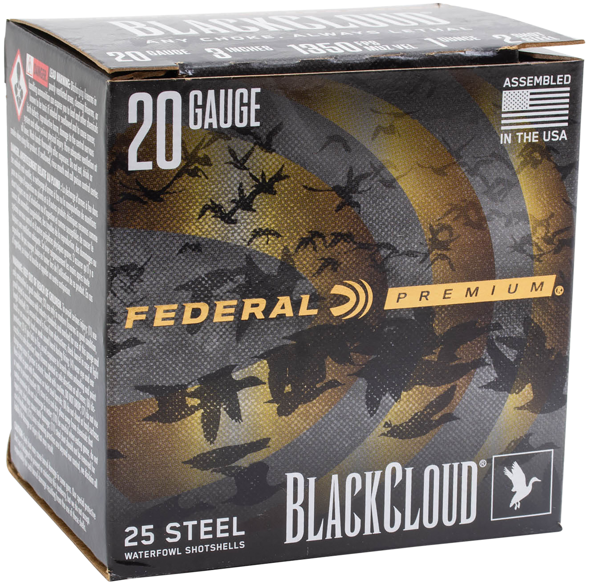 Federal Premium Black Cloud 20 Gauge 3" 1 oz #2 Steel Shot Shotshells - Box or Case