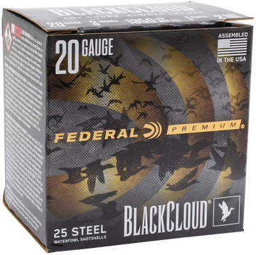 Federal Premium Black Cloud 20 Gauge 3" 1 oz #2 Steel Shot Shotshells - Box or Case
