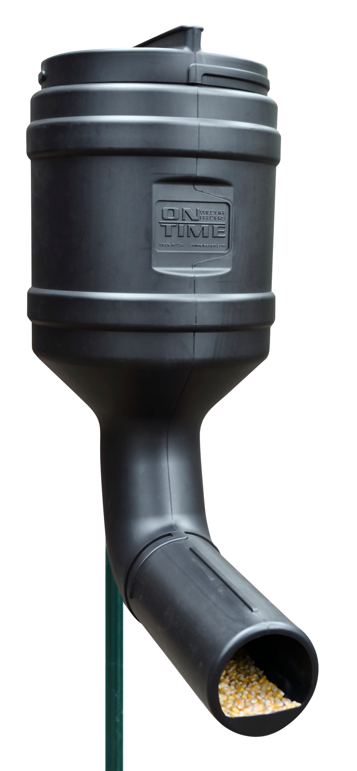 On Time 71800 T-Post Gravity Feeder 80 lb UV-Resistant Black Polyethylene