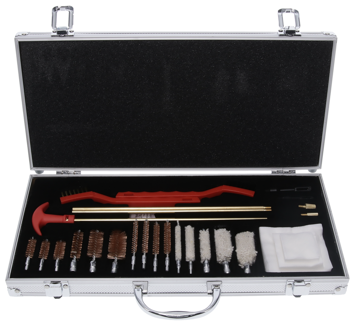 Birchwood Casey PGCK Premium Gun Cleaning Kit Multi-Caliber 27-Piece Silver Hard Case