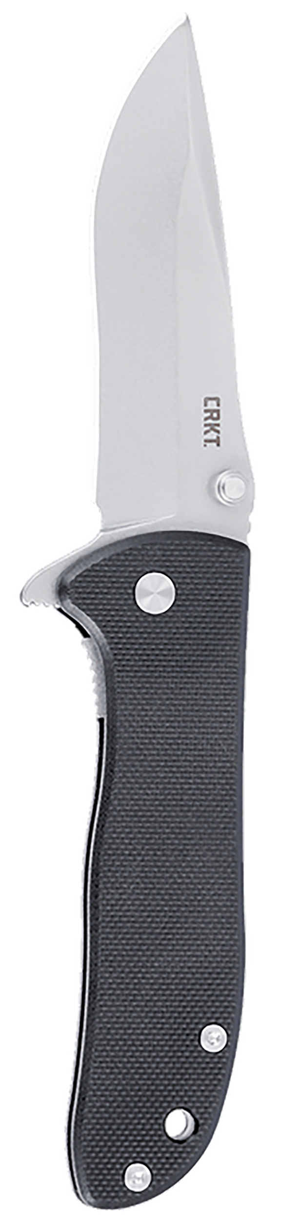 Columbia River CRKT 6450D2 Drifter 2.88" Folding Drop Point Plain Stonewashed D2 Blade Black Textured G10 Handle
