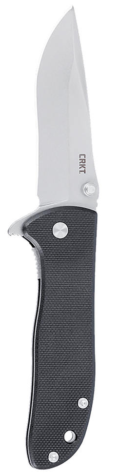 Columbia River CRKT 6450D2 Drifter 2.88" Folding Drop Point Plain Stonewashed D2 Blade Black Textured G10 Handle