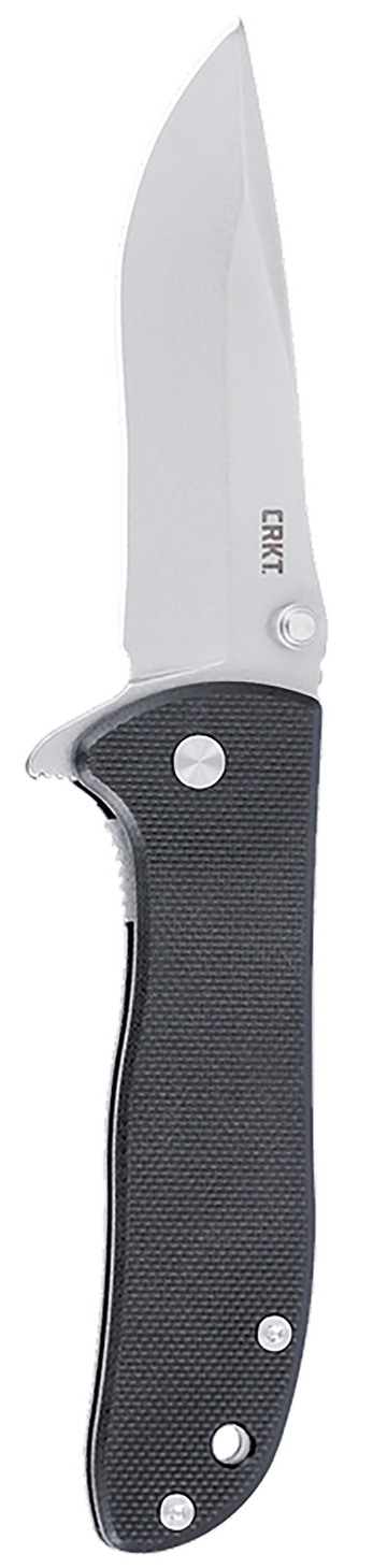 Columbia River CRKT 6450D2 Drifter 2.88" Folding Drop Point Plain Stonewashed D2 Blade Black Textured G10 Handle