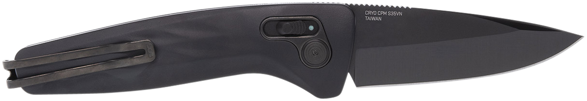 S.O.G One-Zero AU Auto 3.10" Folding Plain CPM S35VN Black Aluminum Handle