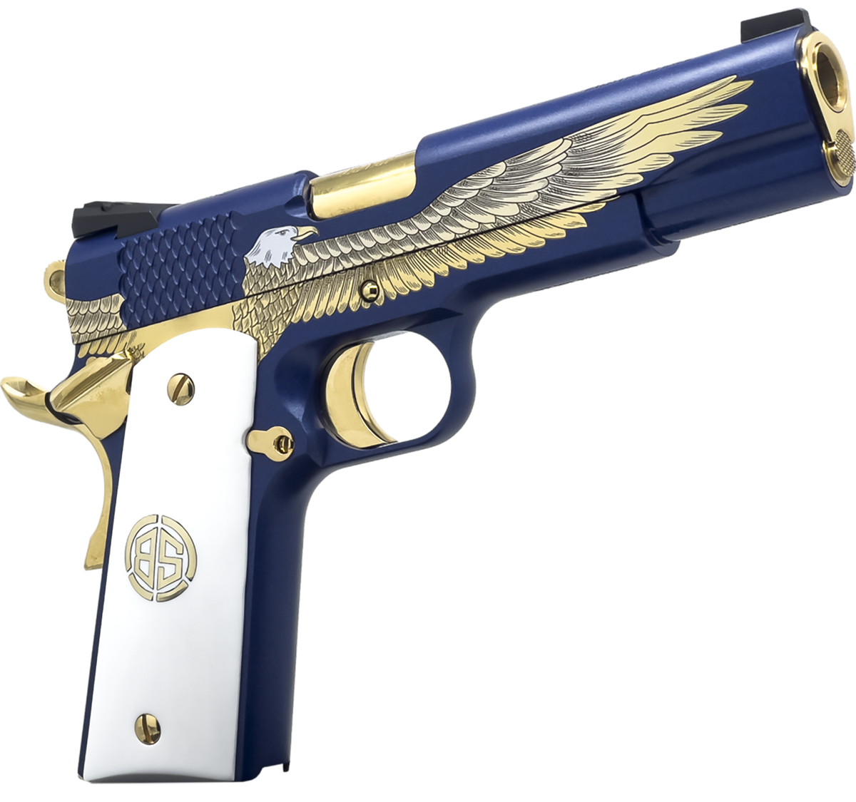 Breda/Dickinson 1911 Adam 45 ACP 5" 8+1 SAO Pistol - American Eagle Serration B