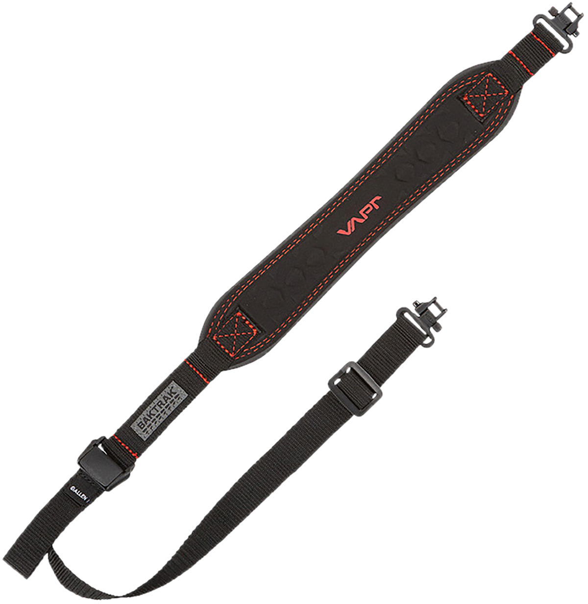 Allen 8375 Vapor Black/Red Nylon/BakTrak Adjustable Rifle Sling 1.75"