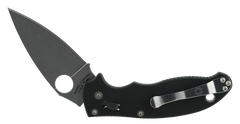 Spyderco C101GP2 Manix 2 3.37" CPM S30V Plain Edge Drop Point Black G10 Folding Knife