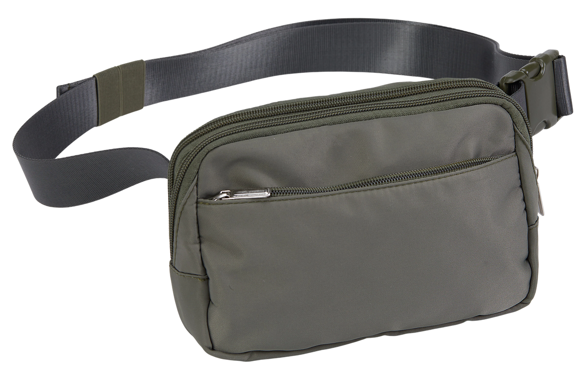 US PeaceKeeper Suburban Sidekick Fanny Pack Green/Grey Polyester - 8.25" x 5.5" x 2.25"