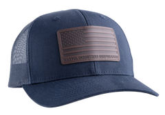 Magpul Standard Trucker Hat Navy OSFA Adjustable Snapback Structured Leather Patch