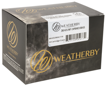 Weatherby 280 Ackley Improved Unprimed Brass Rifle Cases 50/Box