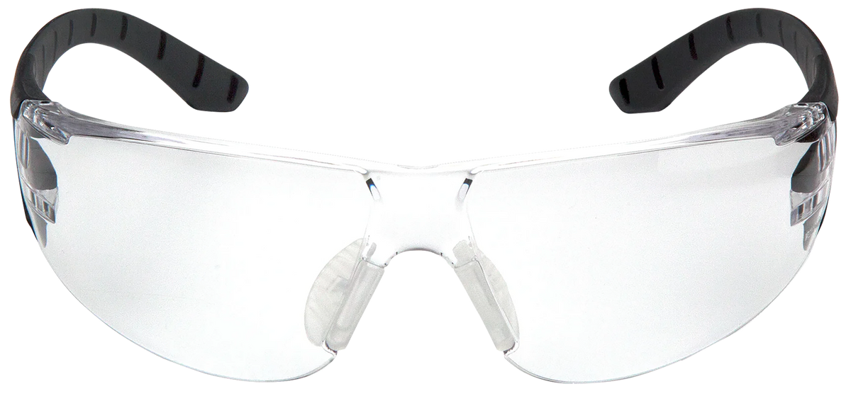 Pyramex Endeavor Plus Safety Glasses Clear Anti-Fog Lens Black/Gray Frame