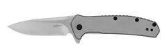 Kershaw Outcome 2.80" Folding Clip Point Plain Stonewashed 8Cr13MoV Frame Lock