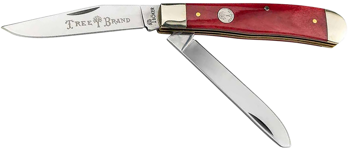Boker Trapper 2.0 Clip Point/Spey Plain D2 Steel Smooth Red Bone 4.25" Folding Knife