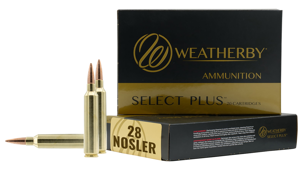 Weatherby Select Plus 28 Nosler 150gr Swift Scirocco Bonded - Box or Case