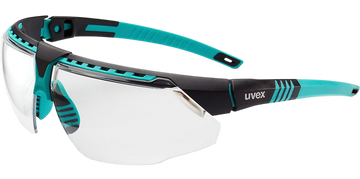 Howard Leight Uvex Avatar Safety Glasses Clear Lens Anti-Fog Teal/Black Frame