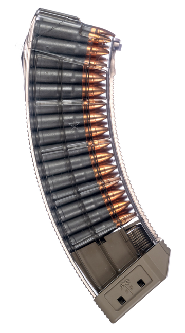US Palm MA1119A Standard 7.62x39mm 30rd Clear w/Flat Dark Earth Floor Plate AK-47 Magazine