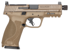 Smith & Wesson M&P9 M2.0 9mm Luger 4.72" 23+1 Semi-Auto Pistol - FDE Cerakote Slide, Threaded Barrel