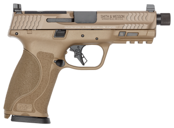 Smith & Wesson M&P9 M2.0 9mm Luger 4.72" 23+1 Semi-Auto Pistol - FDE Cerakote Slide, Threaded Barrel