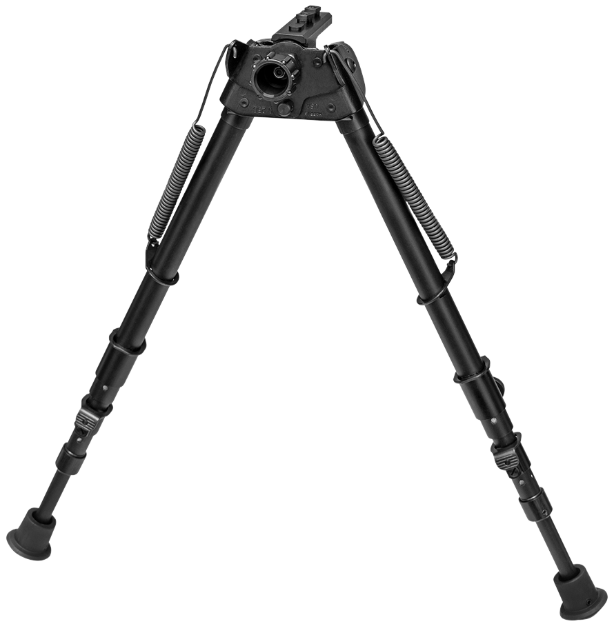 Harris S-25C-MLOK Swivel Bipod M-LOK 13.5-27" Rubber Feet - Black Steel/Aluminum
