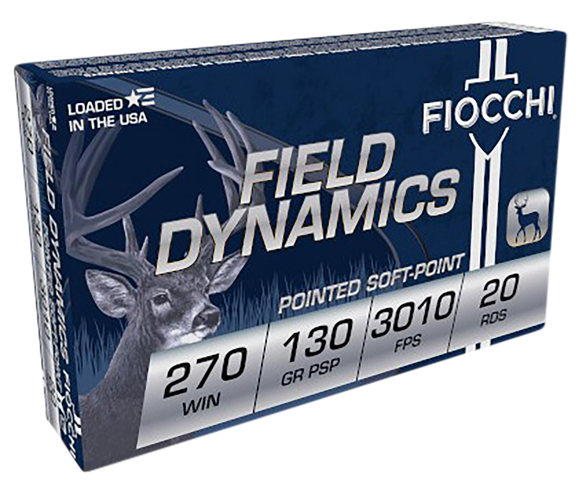 Fiocchi Field Dynamics 270 Winchester 130gr Pointed Soft Point 20 Bx/10 Cs - Box or Case