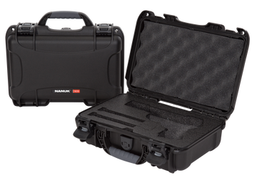 Nanuk 909 Classic Gun Case - Waterproof Black Polyethylene Handgun Case w/ Closed-Cell Foam