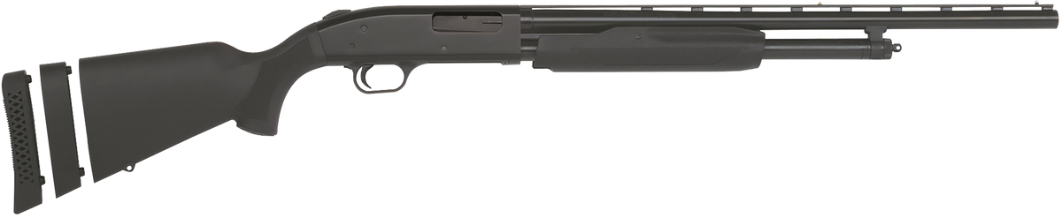 Mossberg 500 Super Bantam Youth 20 Gauge 22" 5+1 Pump Shotgun - 3" Chamber, Blued Vent Rib, Adj LOP Synthetic Stock