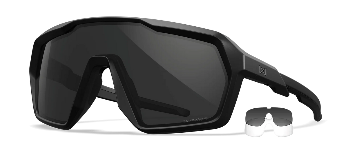 Wiley X Citadel CAPTIVATE Gray/Clear Lens Matte Black Frame Safety Glasses