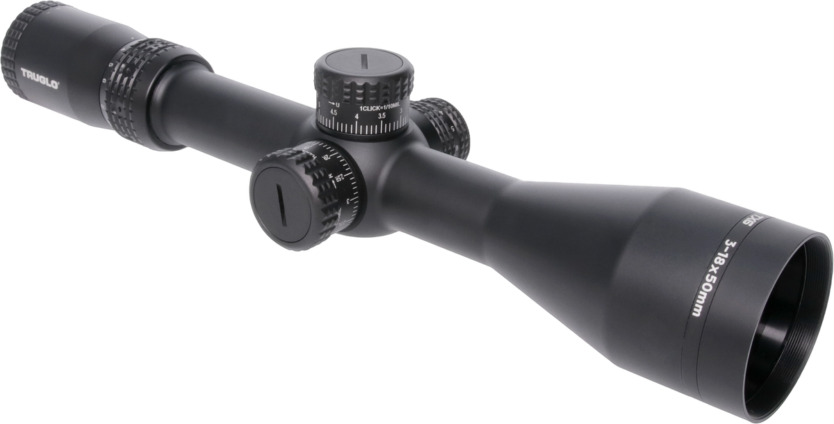 TruGlo TX6 3-18x50mm 30mm Tube FFP Riflescope - Matte Black Anodized