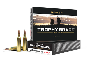Nosler Trophy Grade 22 Creedmoor 70gr AccuBond 20-Rd/Box - Box or Case
