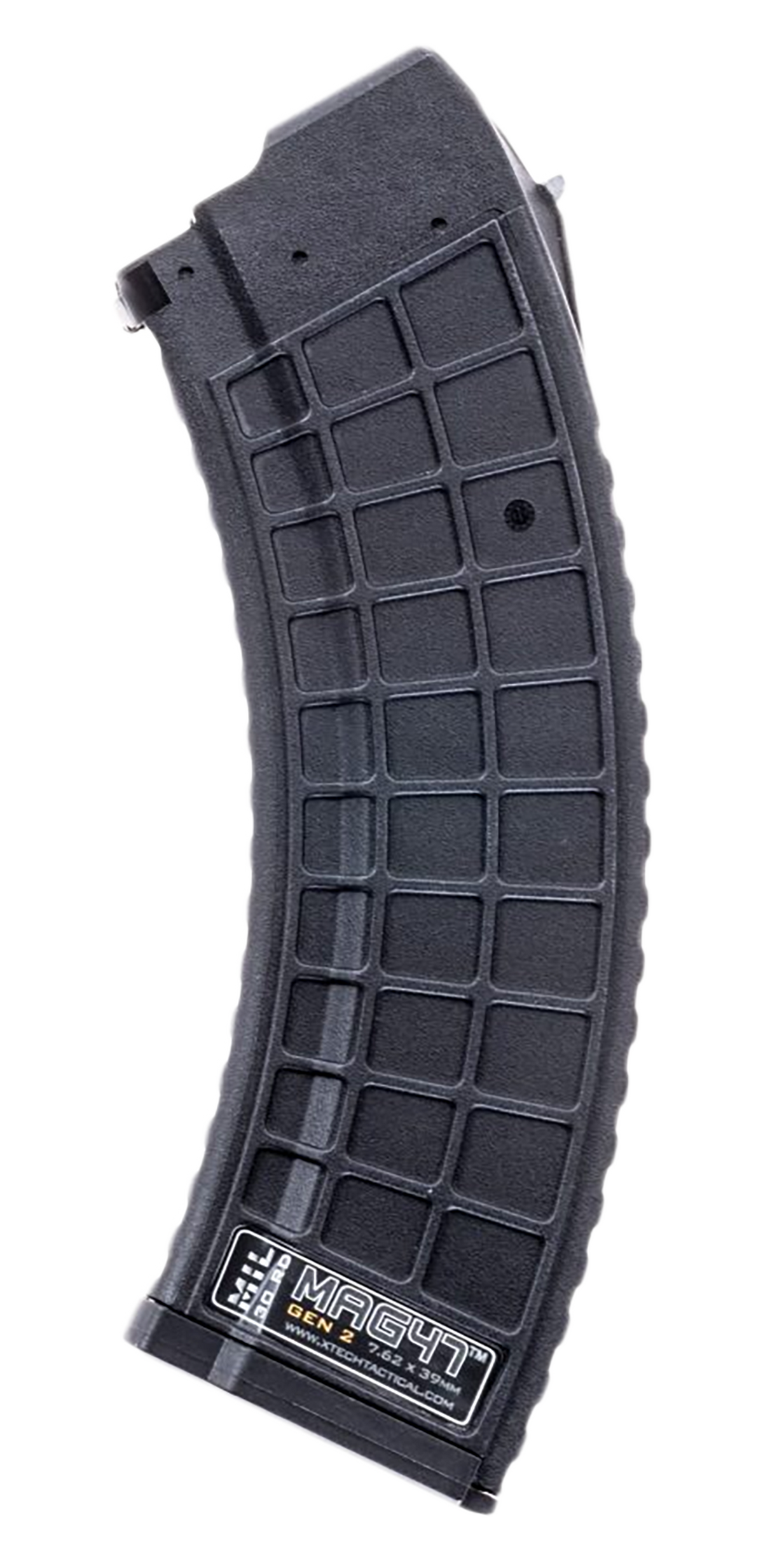 Xtech Tacitcal MAG47 MIL Gen2 AK-47 7.62x39mm 30rd Waffle Stainless Steel Magazine - Black